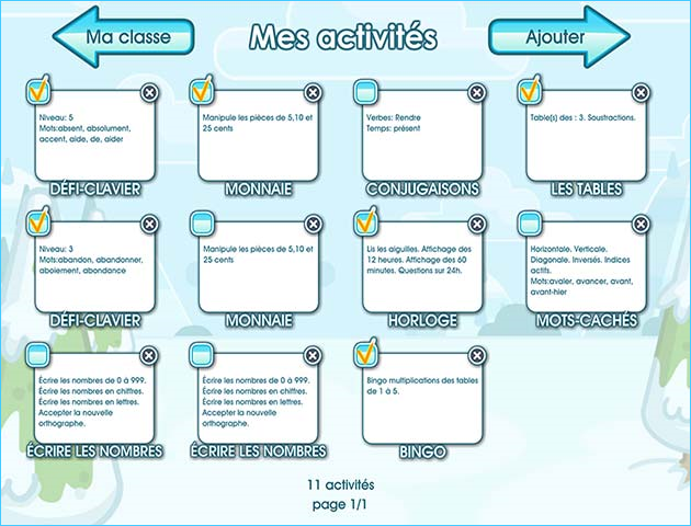 Planification d'activités